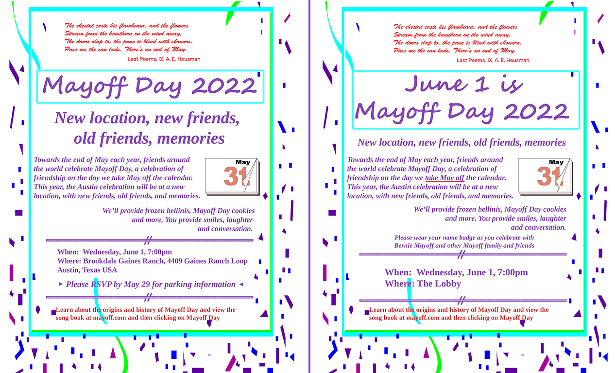 Invitations for residents and guests